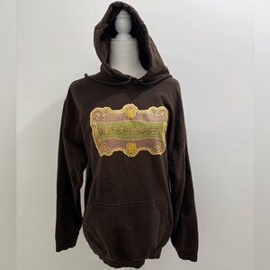 Universal Studios Wizarding World of Harry Potter Butterbeer hoodie Size L EUC